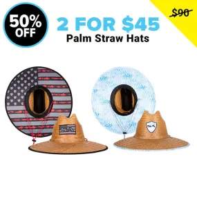 2 Palms Straw Hats For $45