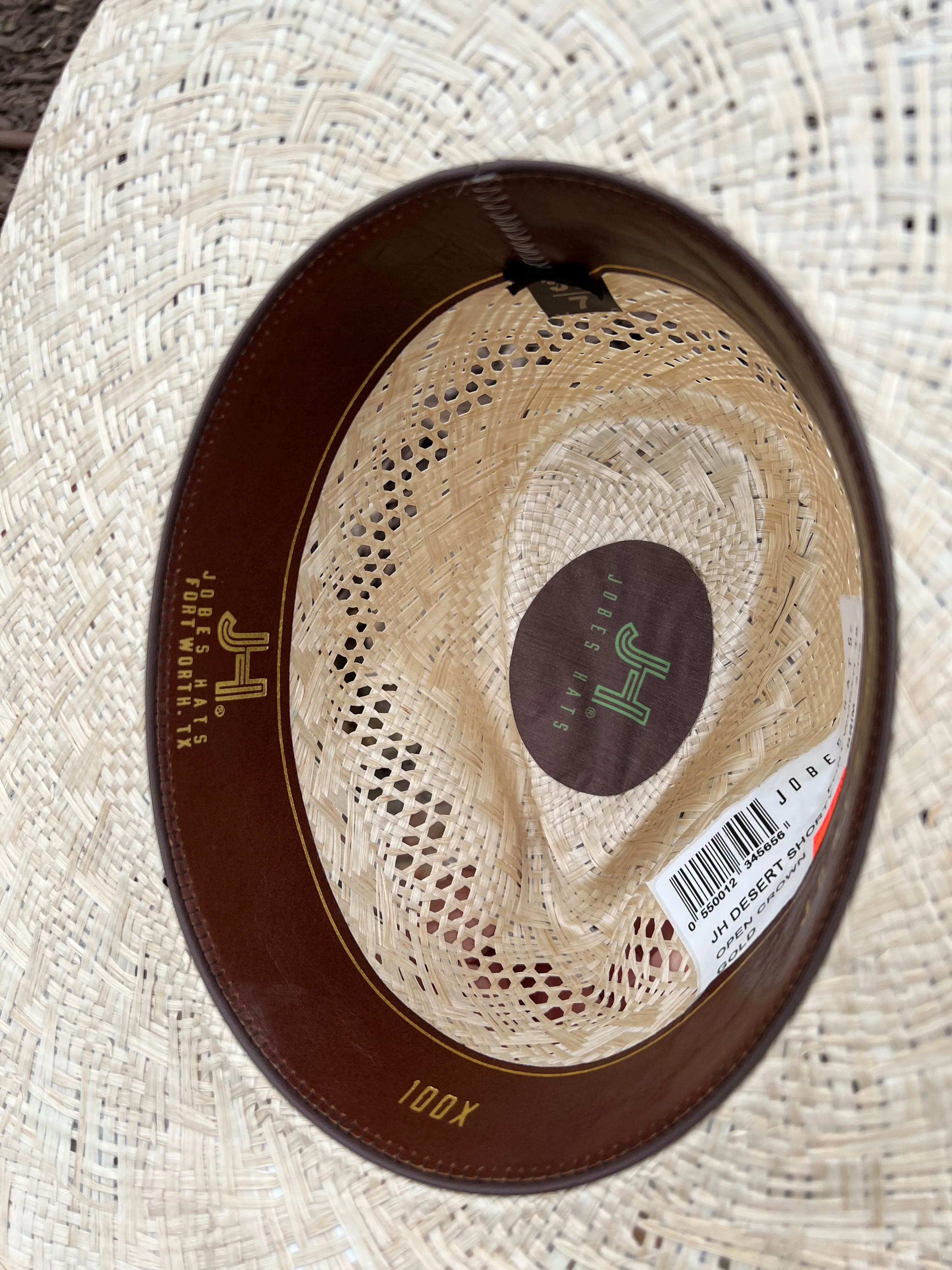 2022 Jobes Hats Straw Hat “Sisal Desert Shorty” 3”1/2 Brim (Comes open and flat)