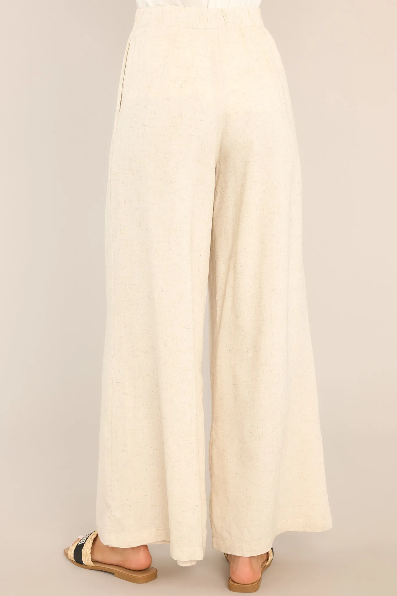 All The Feelings Natural Linen Blend Pants