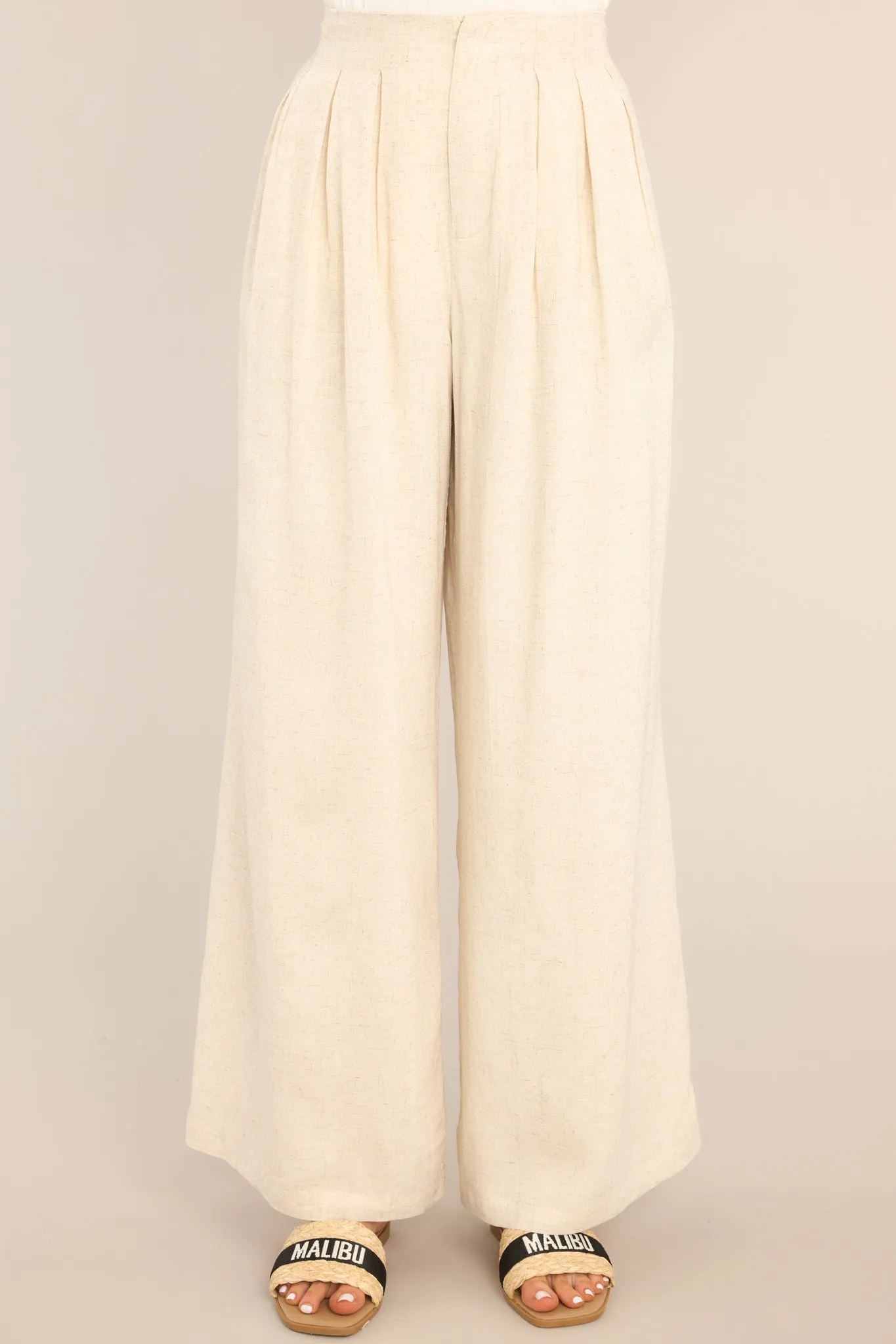 All The Feelings Natural Linen Blend Pants