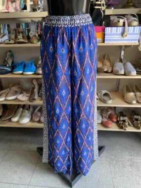 Anthropologie multi print flowy pants M