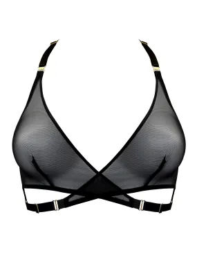 Art Deco Mesh Wrap Bra