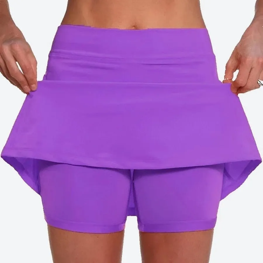 Athletic High-Waist Pocketed Skirts