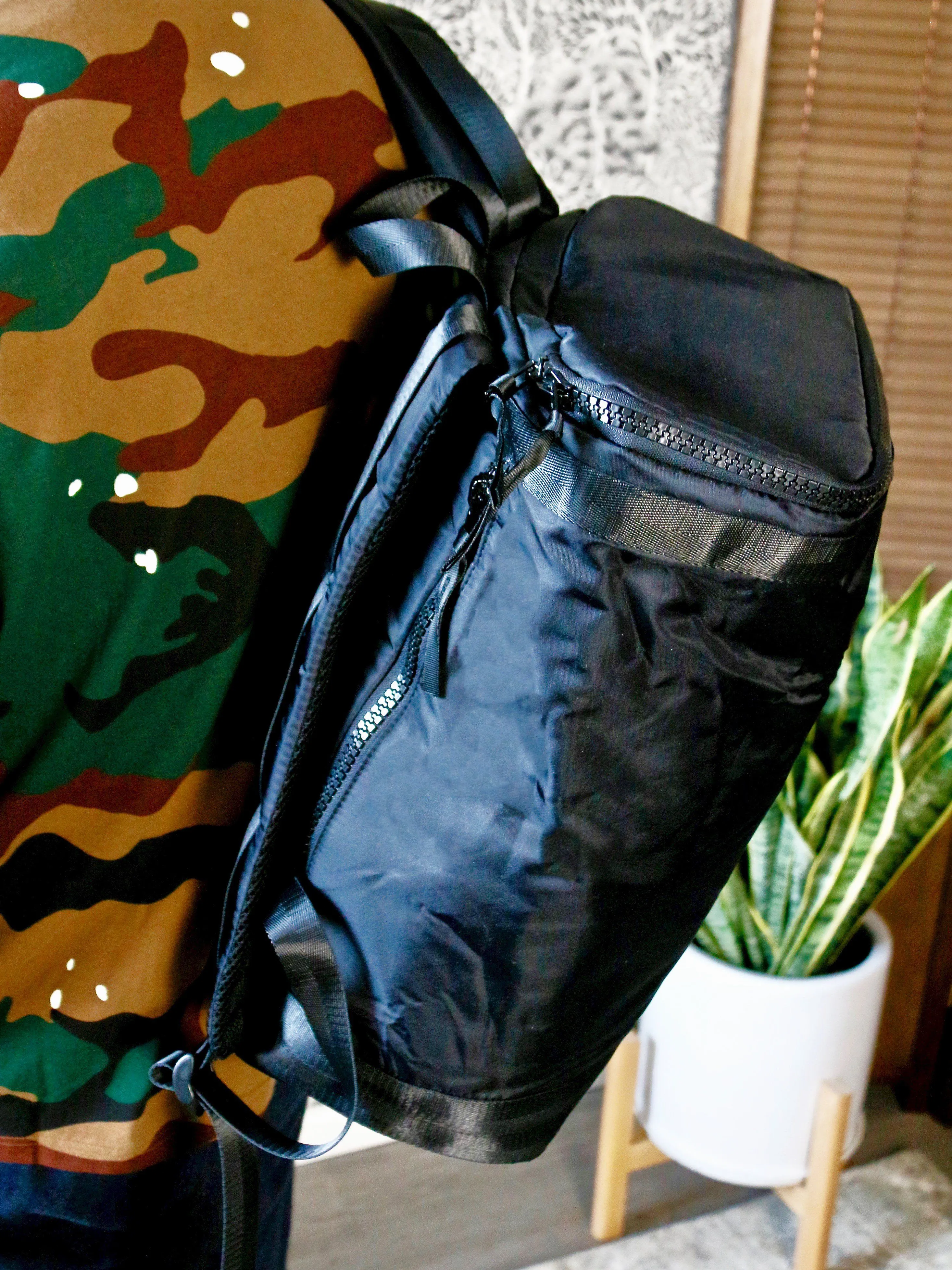 Black Bucket Backpack