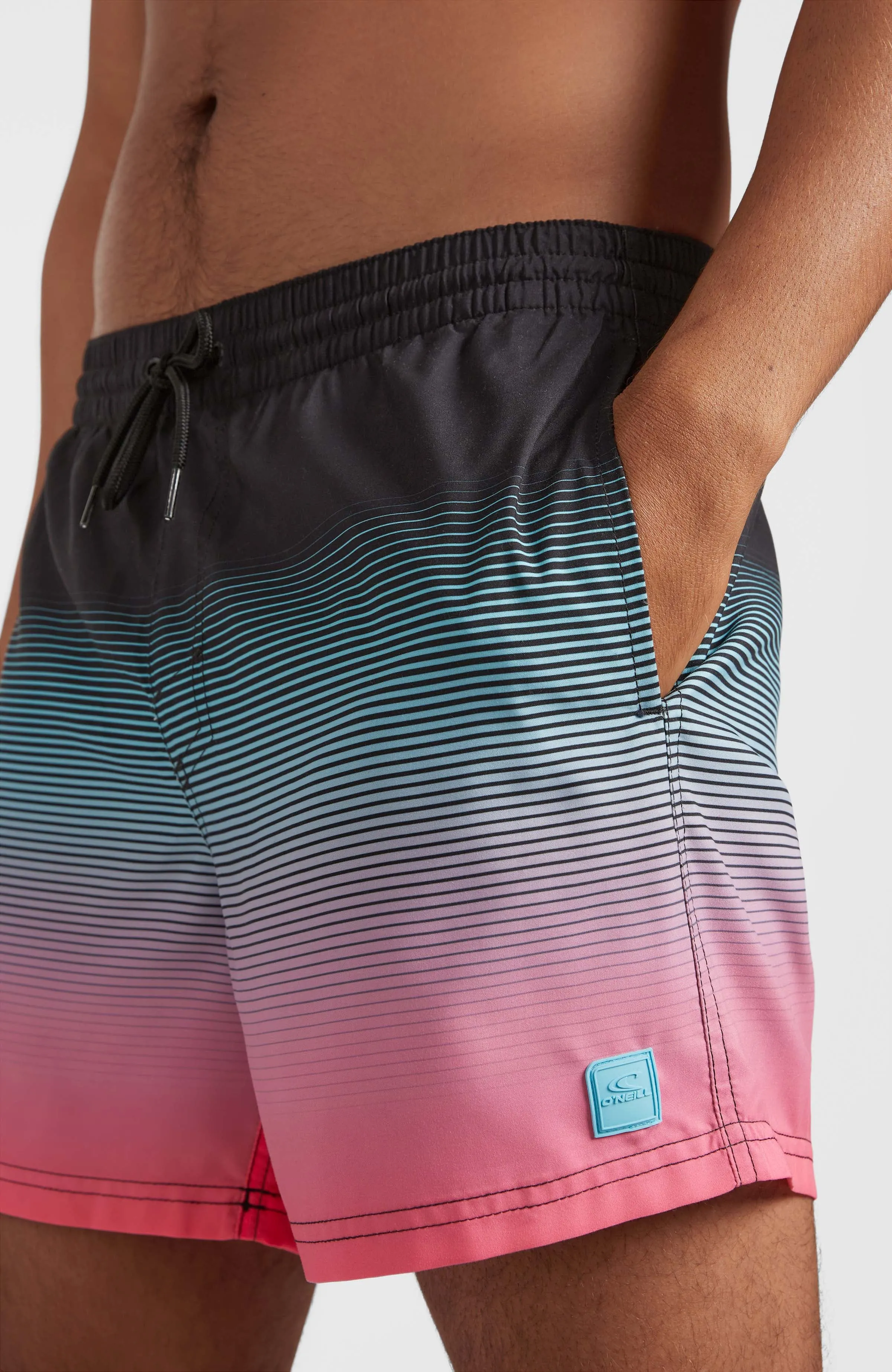 Cali Gradient 15'' Swim Shorts | Black Simple Gradient