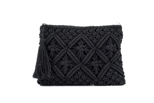 Crochet Style Macrame Tassel Clutch