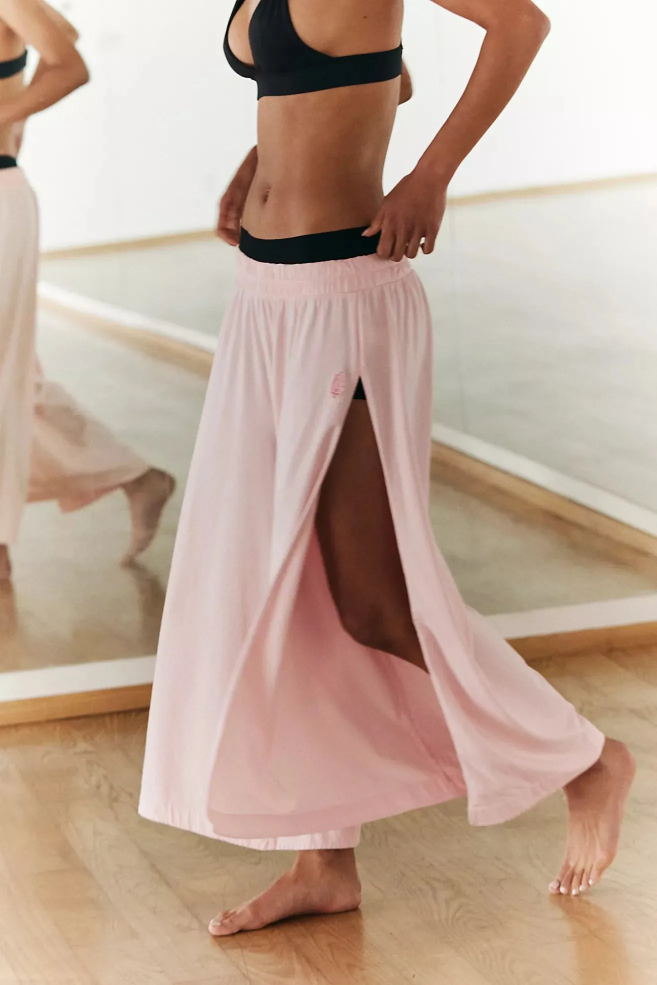 Free People Hot Shot Slit Wide Leg Pants