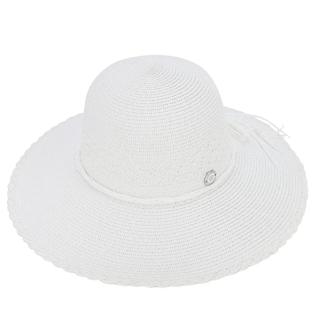 Hat Blossom Woven White