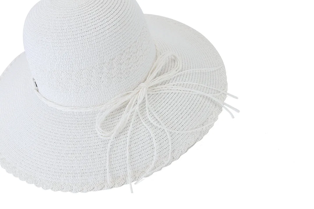 Hat Blossom Woven White