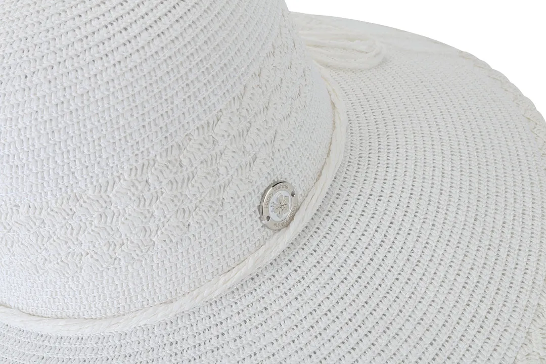 Hat Blossom Woven White