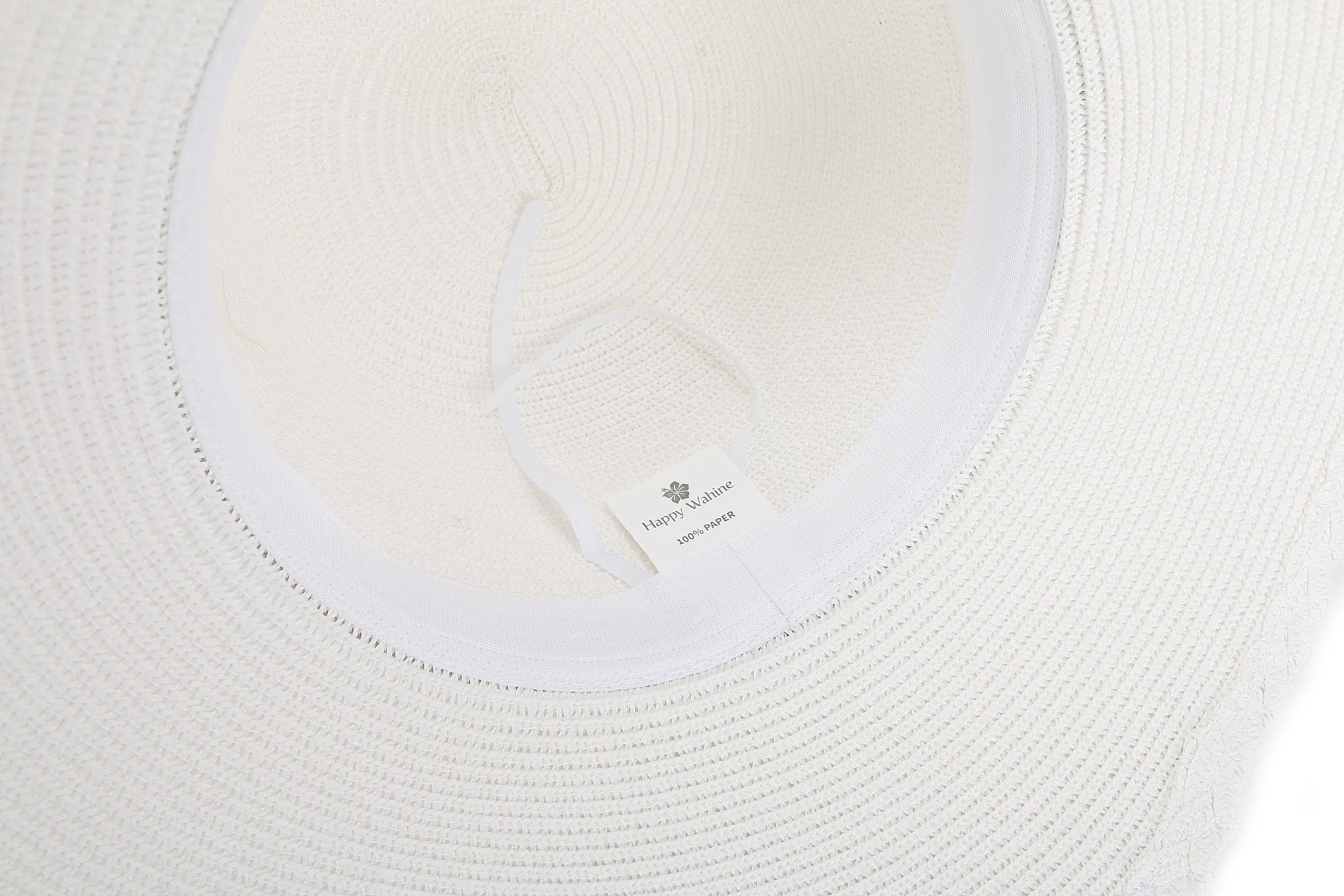 Hat Round Sunflower White