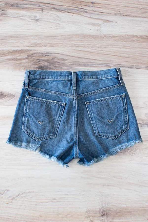 Hudson Lori High Rise Denim Shorts in So Gone