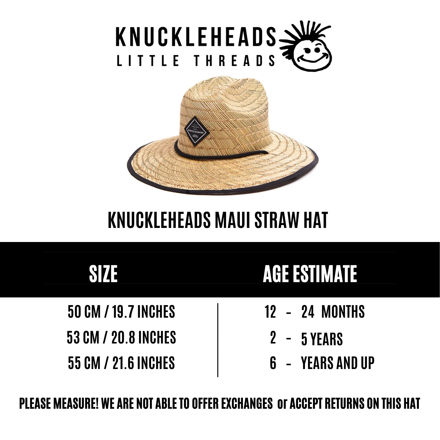 Infant Summer Hats | Infant Straw Hat