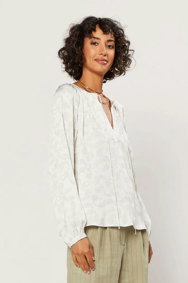 Ivory Long Sleeve Blouse