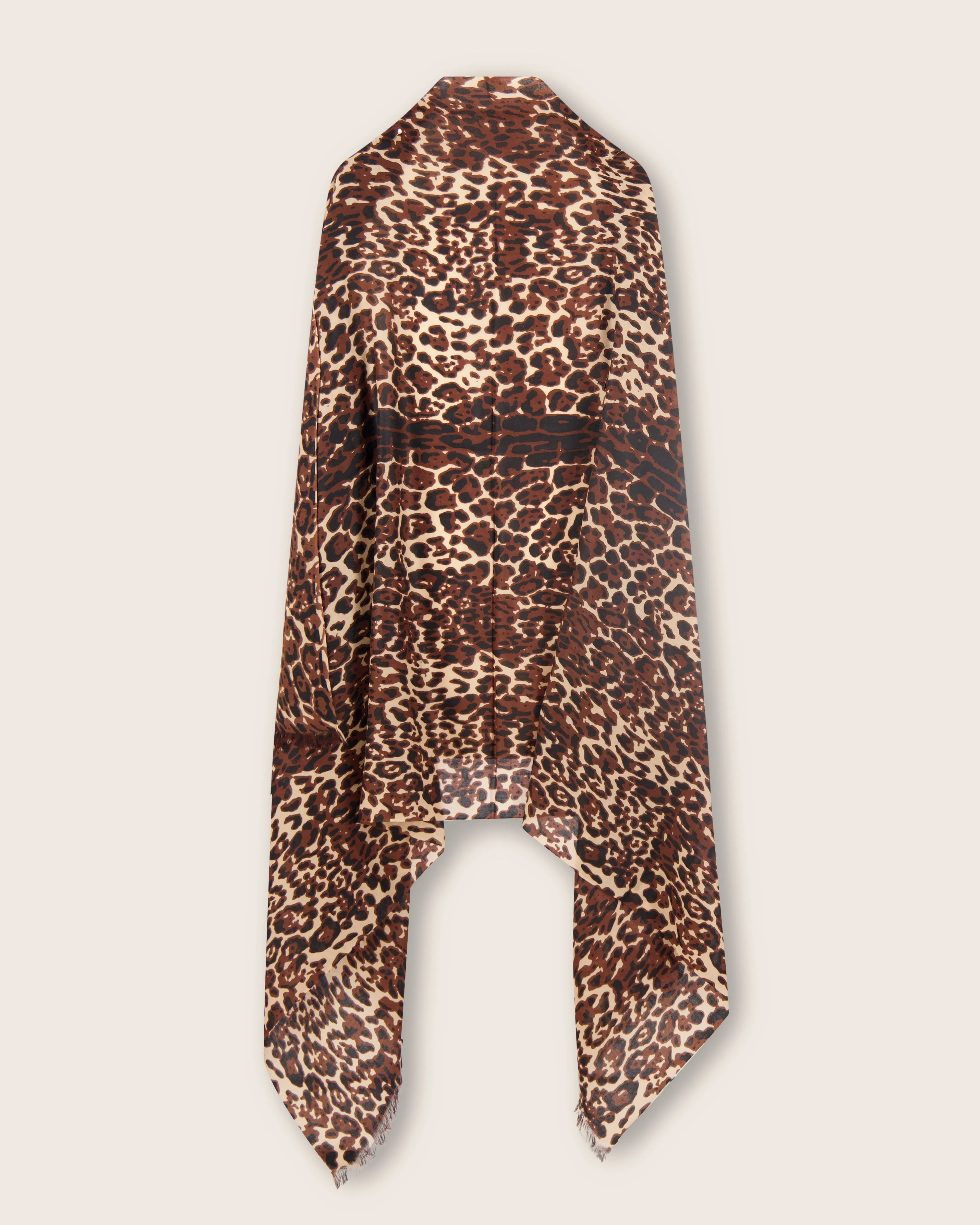 Leopard Print Lightweight Cashmere Wrap