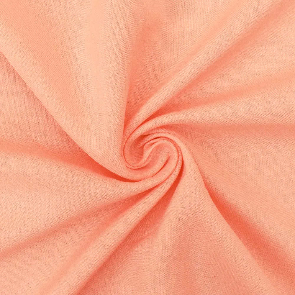 Light Orange Solid Rayon Challis Woven Fabric