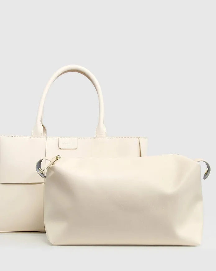 Long Way Home Woven Tote - Cream