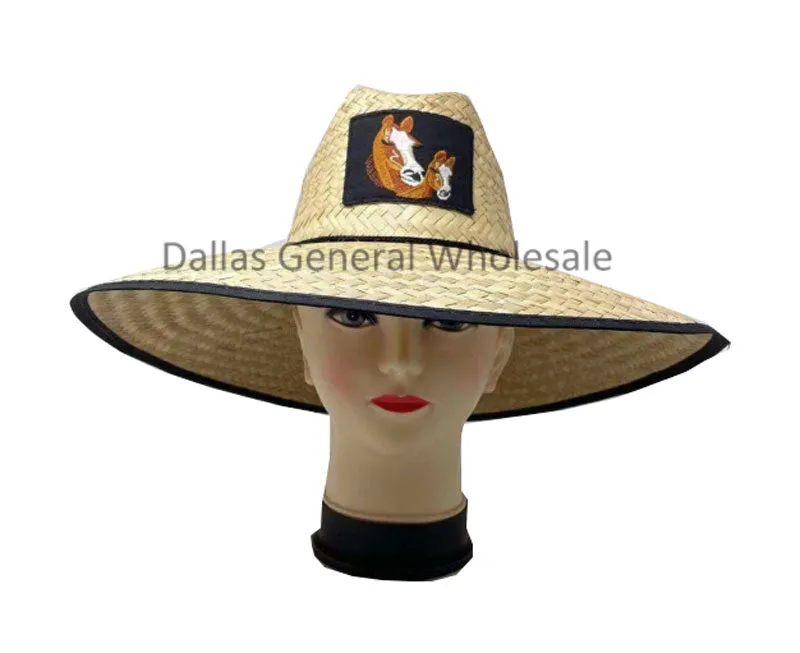 Men Horses Patch Straw Hats Wholesale