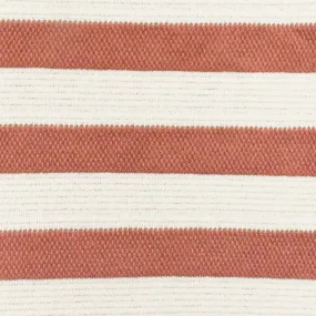 Mountain Orange-White Stripe Stretch Cotton Sweater  Knit Fabric