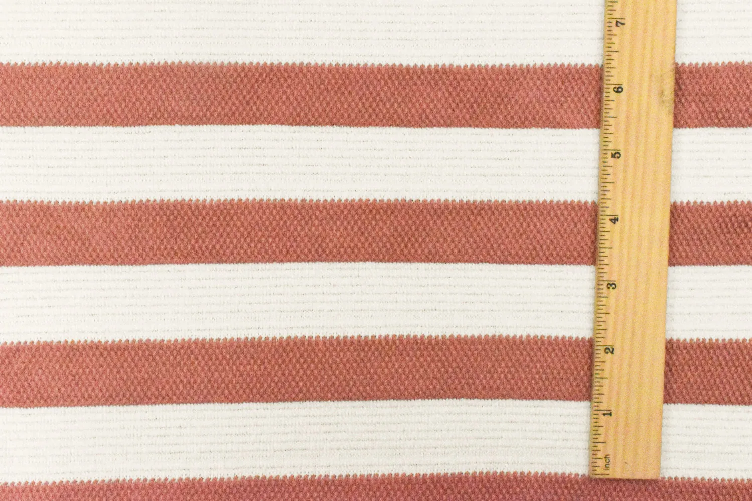 Mountain Orange-White Stripe Stretch Cotton Sweater  Knit Fabric