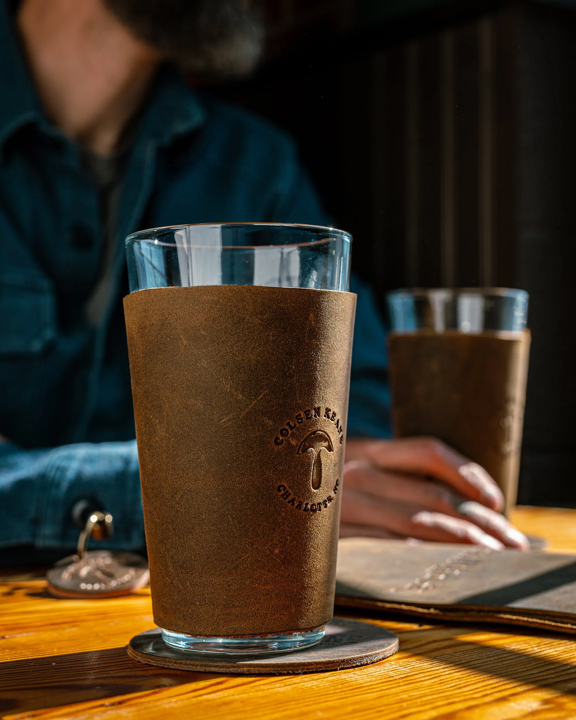 No. 621 Leather Wrapped Pint Glass