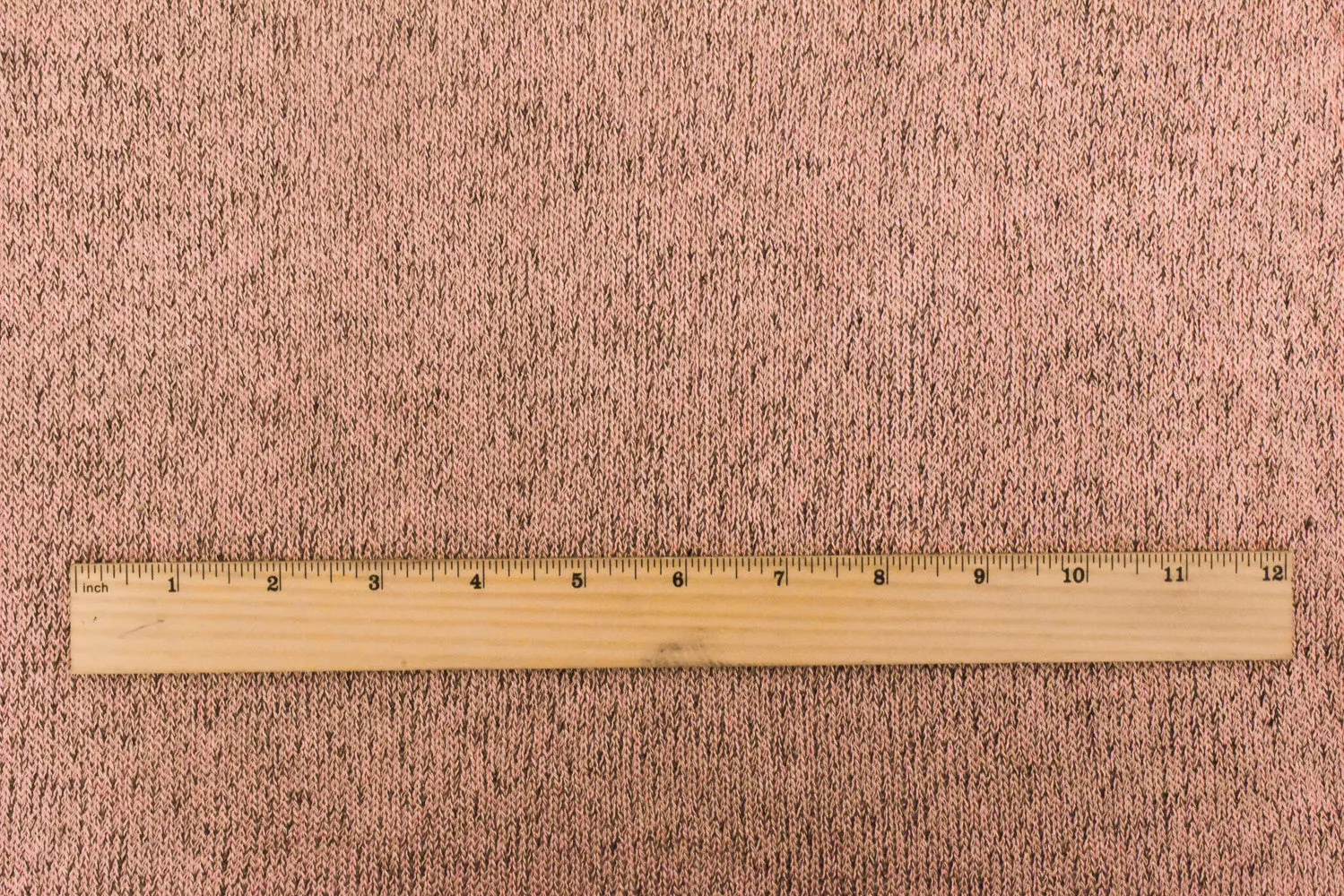 Pastel Peach-Black Texture Stretch Jersey Knit Fabric