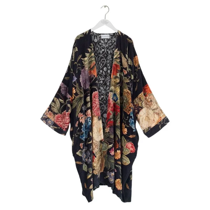 Primula Black Velvet Grande Kimono