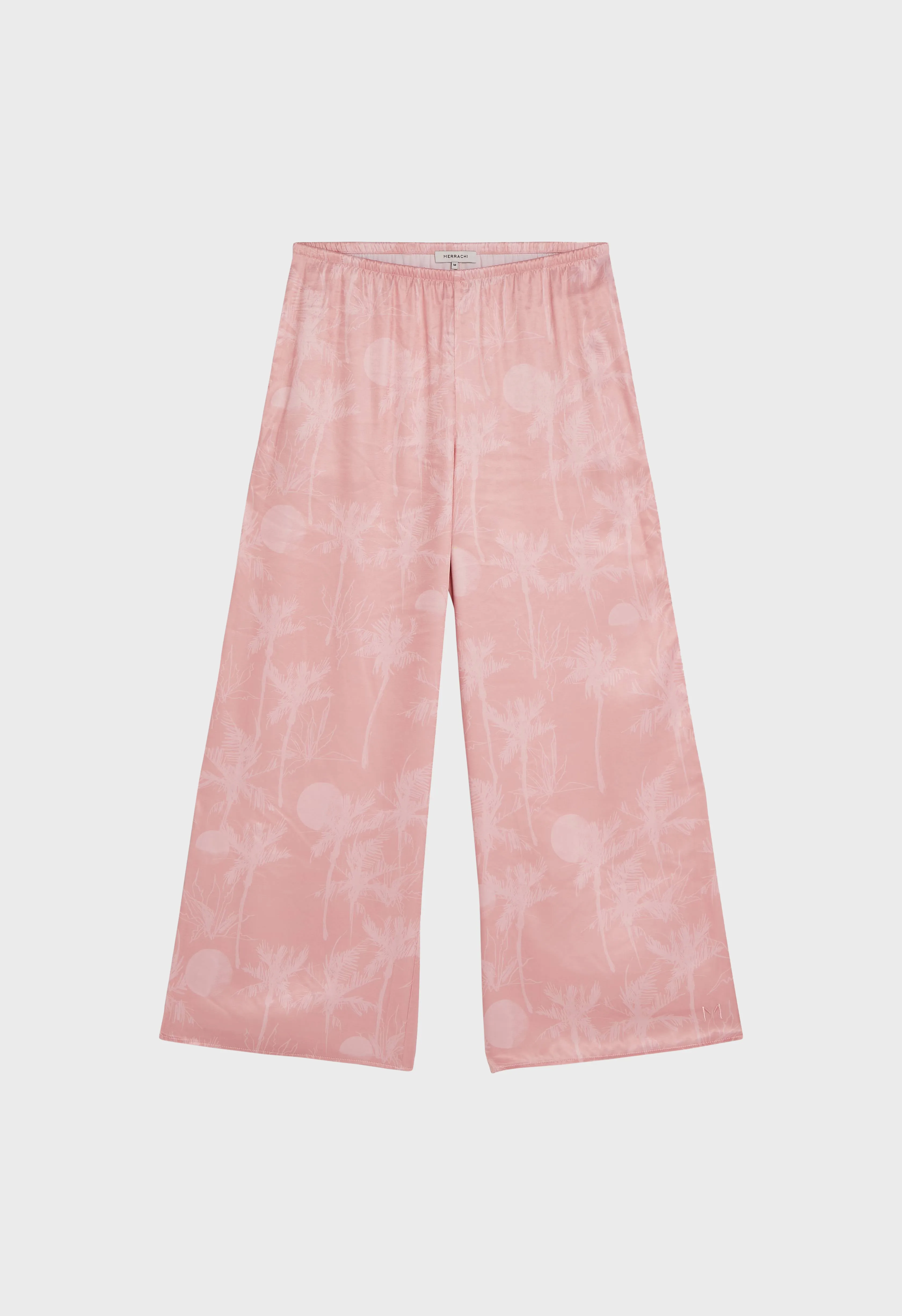 Printed Pants | Palm Print Rose Dust