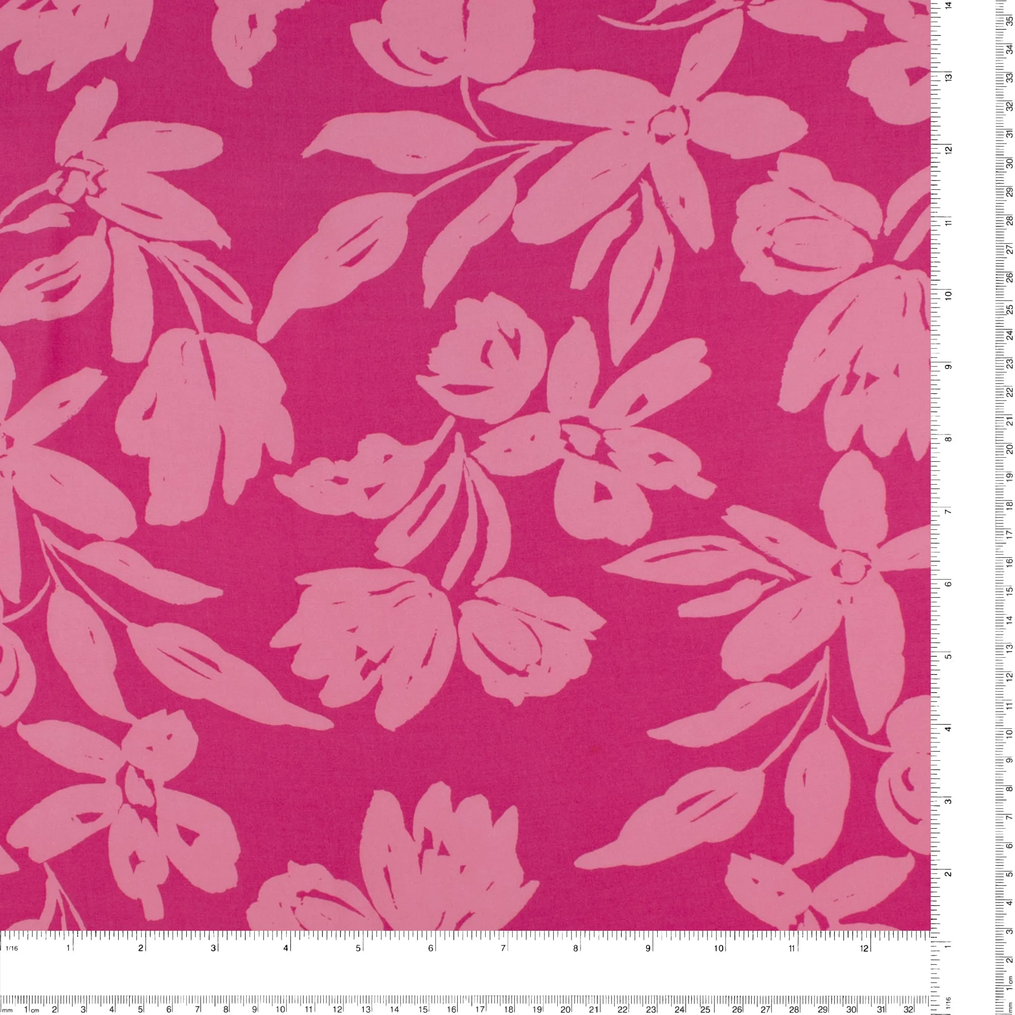 Printed Voile - KATIA - 012 - Hot Pink