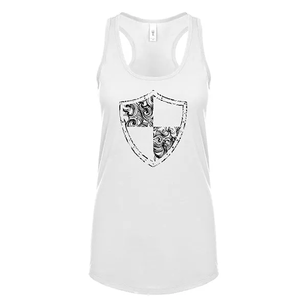 Racerback Tank | White | Tidal Waves Shield