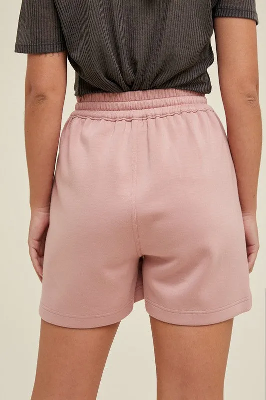 Simple Bliss Mauve Scuba Shorts