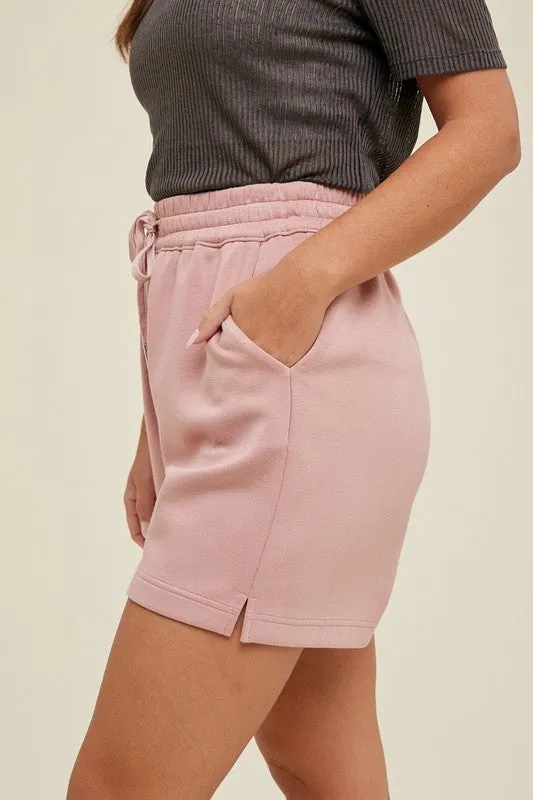 Simple Bliss Mauve Scuba Shorts