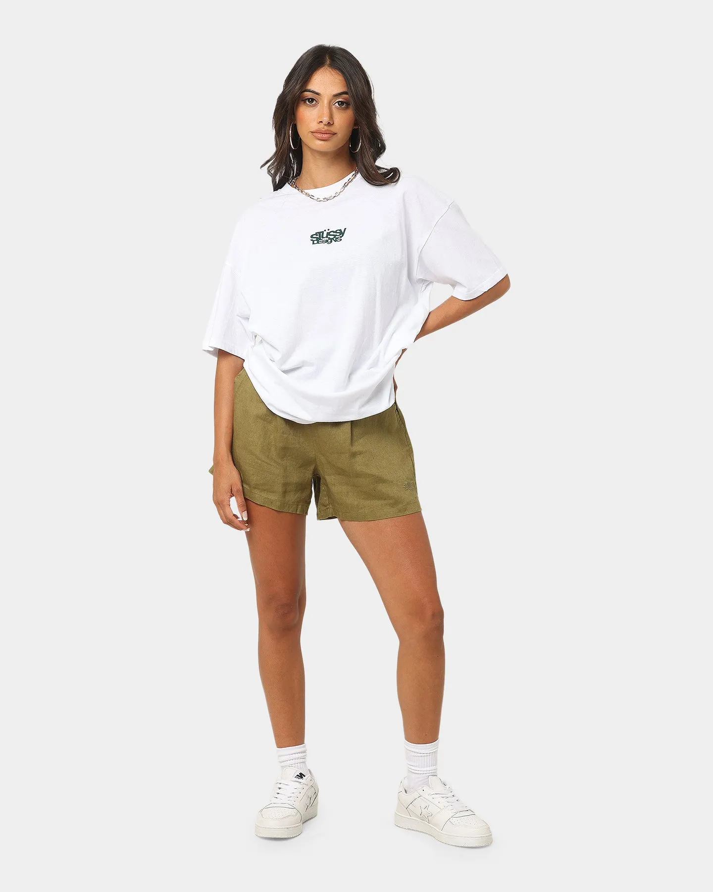 Stussy Women's Cali Linen Shorts Safari