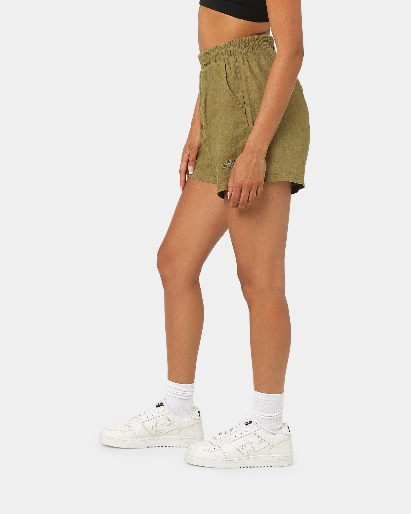 Stussy Women's Cali Linen Shorts Safari