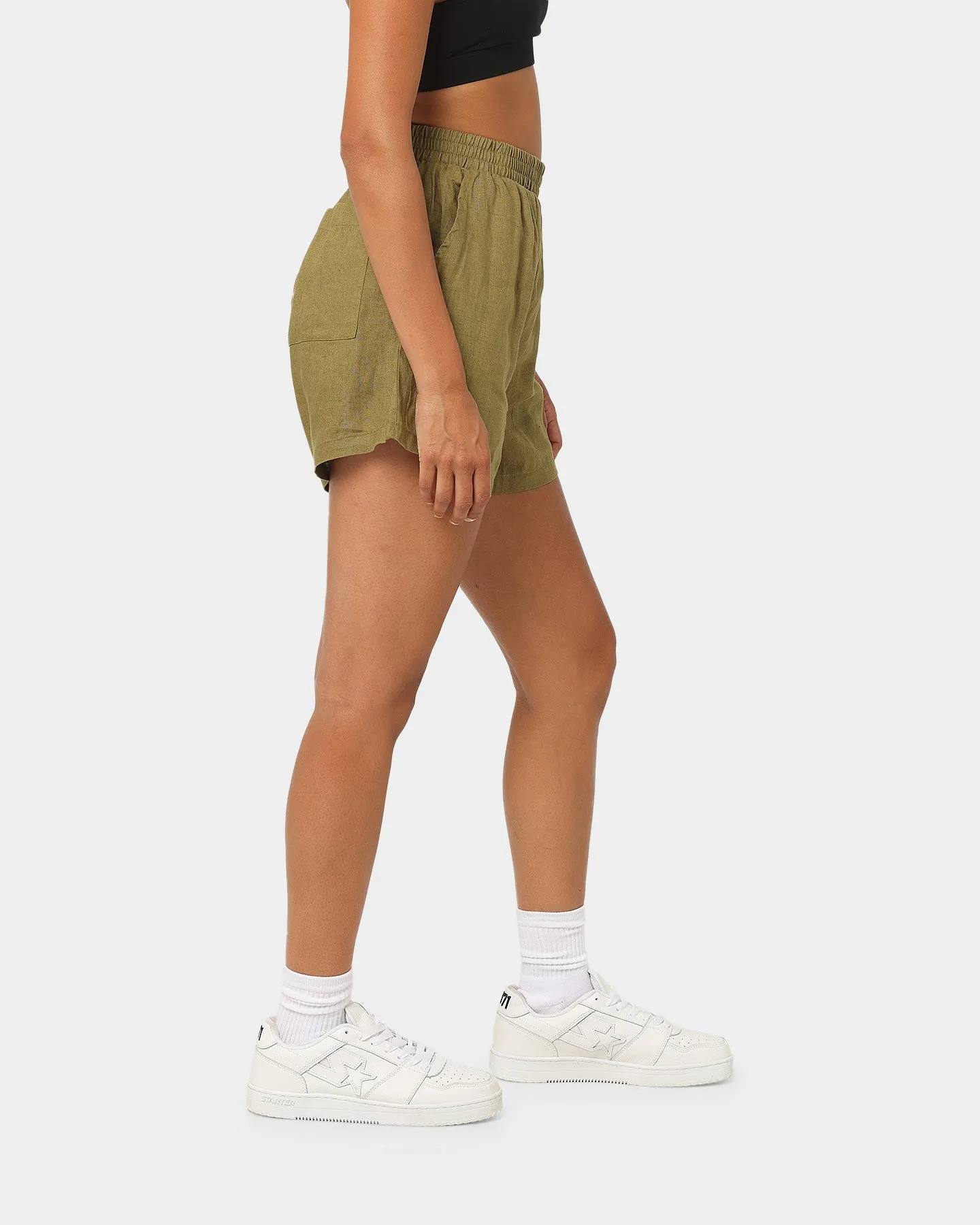 Stussy Women's Cali Linen Shorts Safari