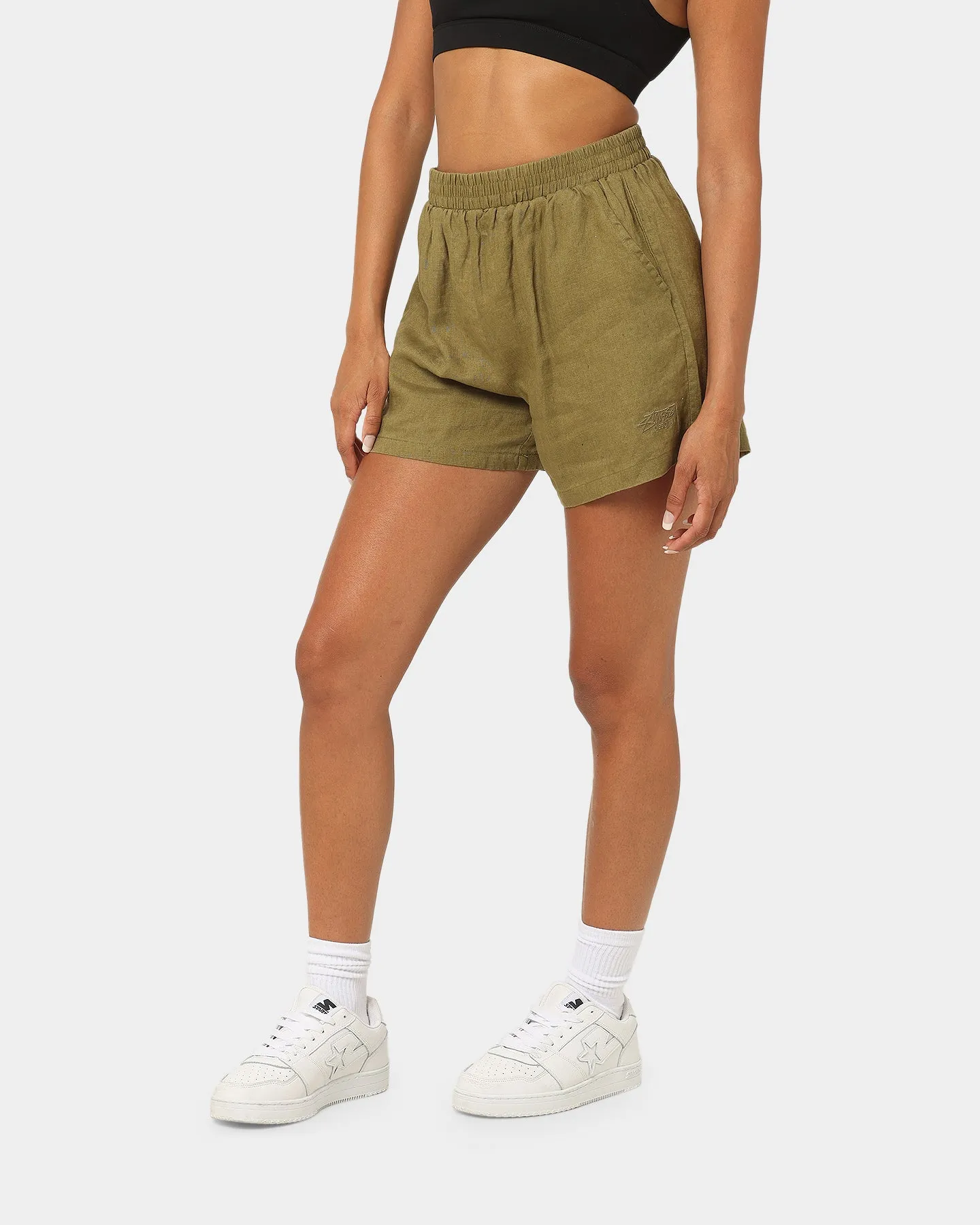 Stussy Women's Cali Linen Shorts Safari