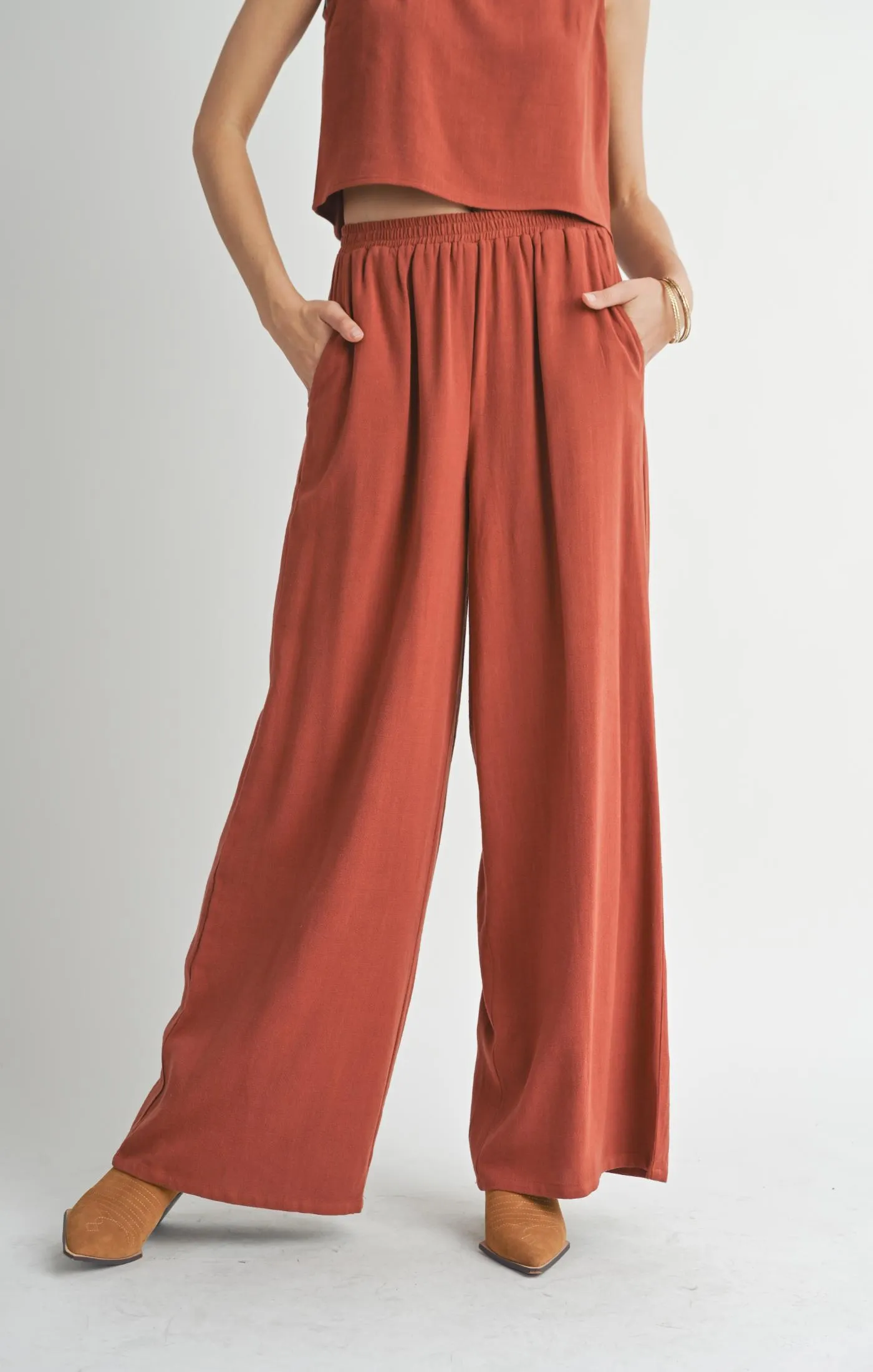 Sugarloaf Wide Leg Linen Pants