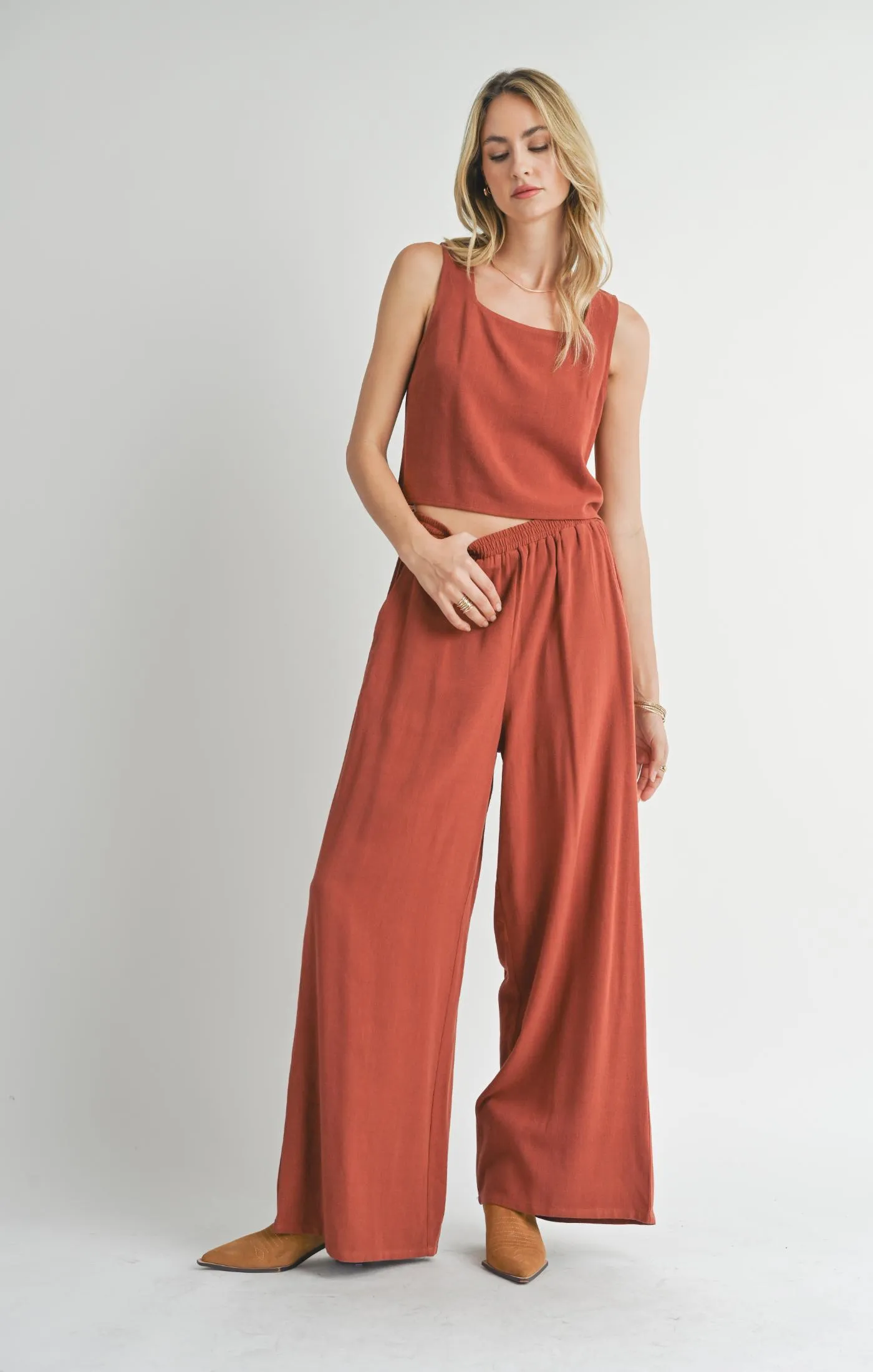 Sugarloaf Wide Leg Linen Pants