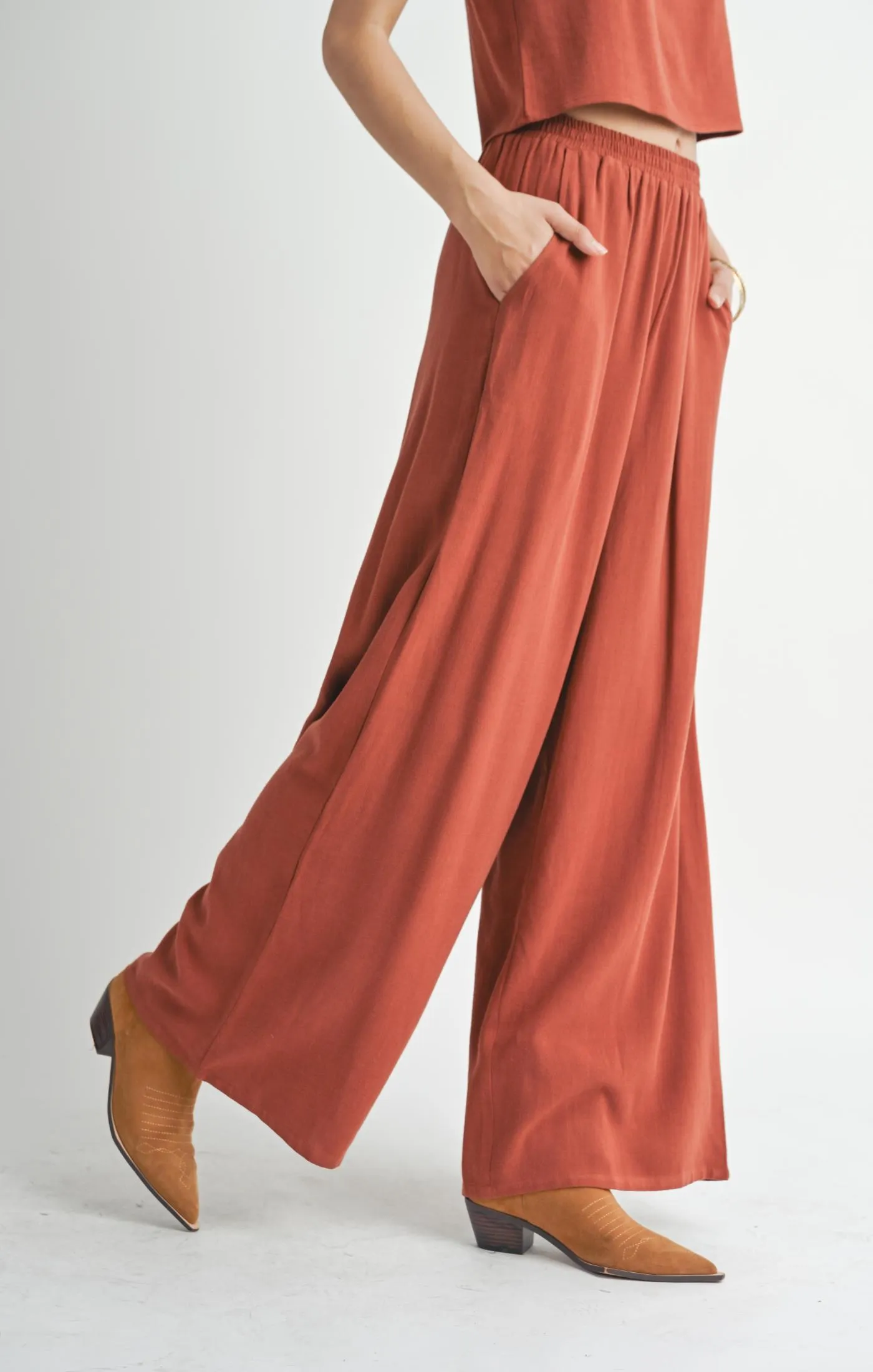 Sugarloaf Wide Leg Linen Pants