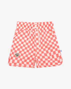 THE GIRL CLUB | Checker Muslin Simple Shorts