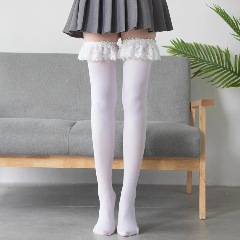 Thigh High Ruffled Stockings