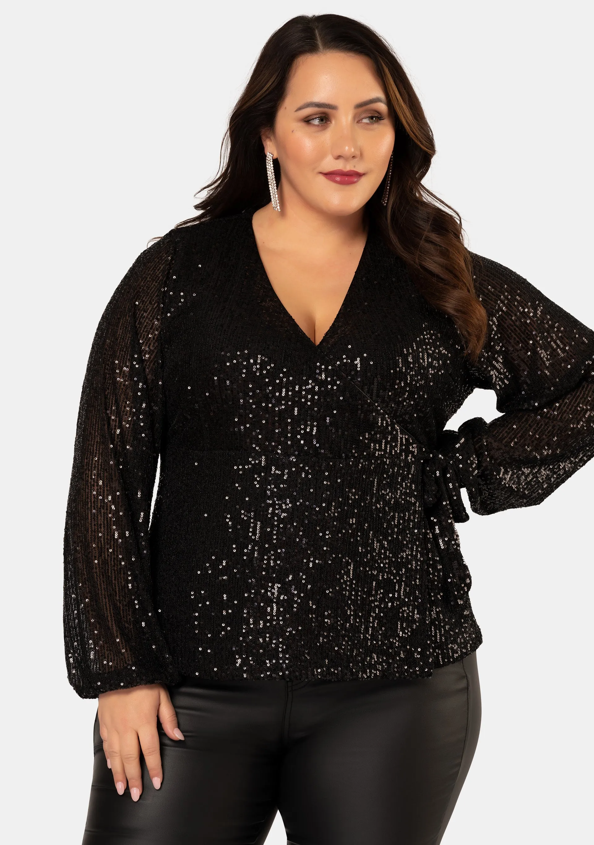 Under Wraps Sequin Top