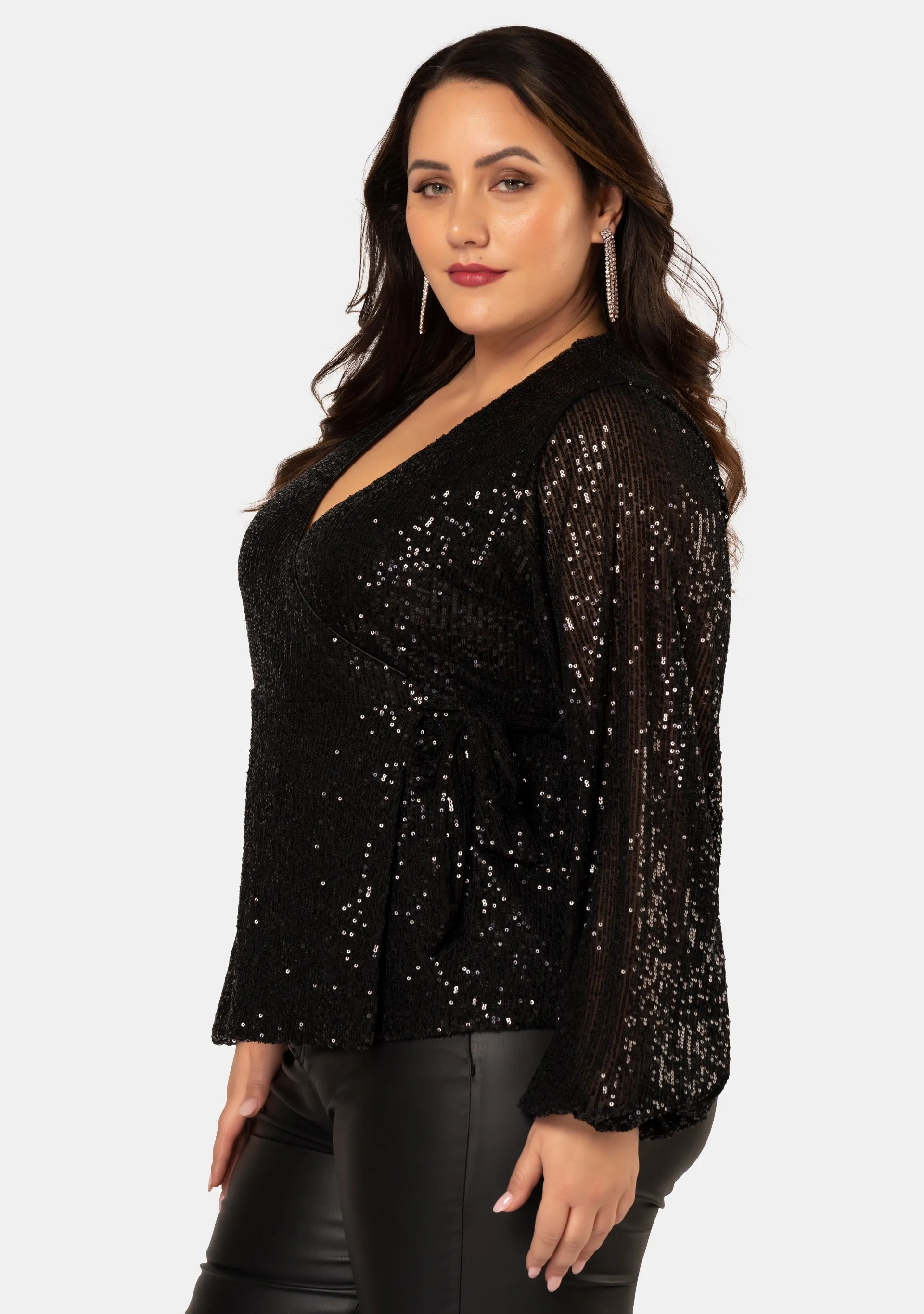 Under Wraps Sequin Top