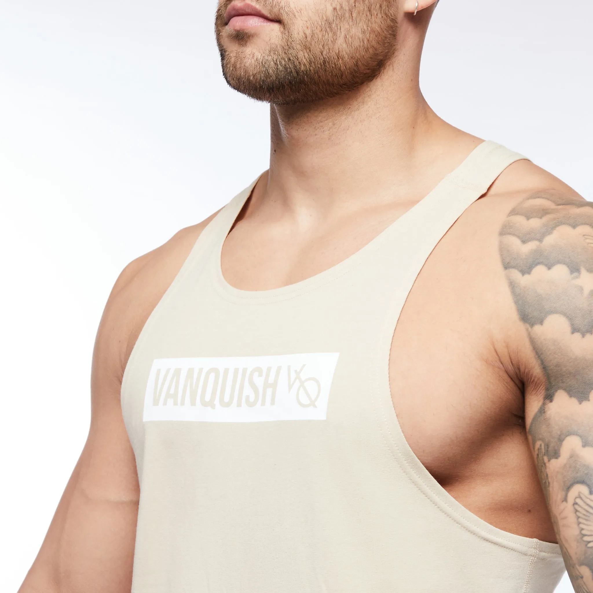 Vanquish Box Logo Stone Tank