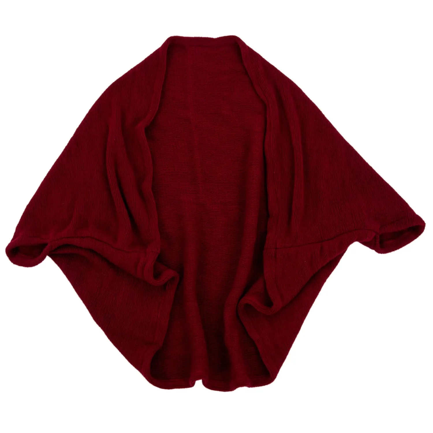 VenusFox SAF-Women's Batwing three quarter sleeve Top Knit Cape Cardigan